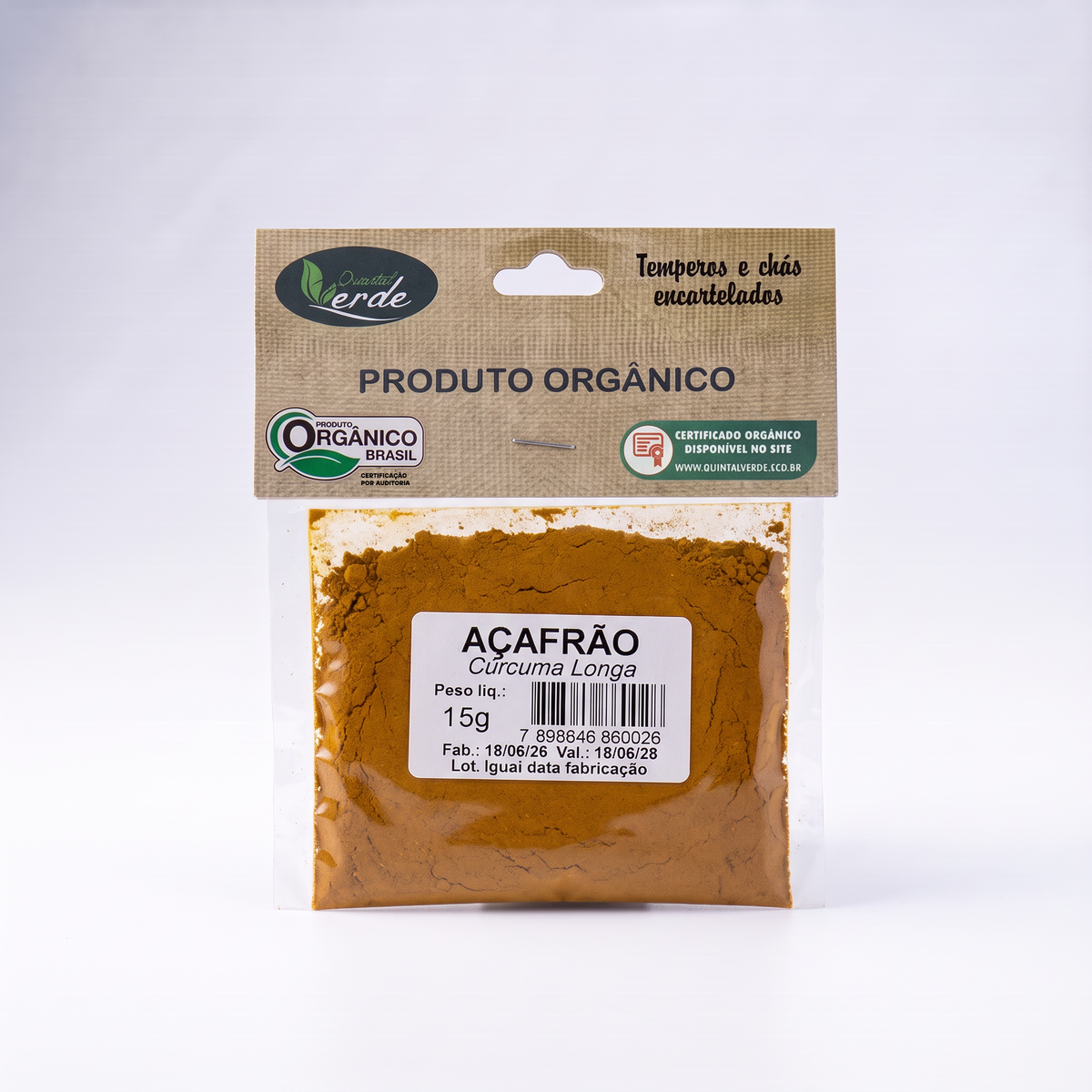 Açafrão da Terra Orgânico em Pó